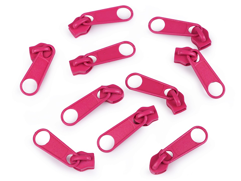 Slider for Nylon Zippers 5 mm for POL type, Cerise