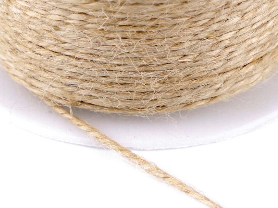 Jute String Ø1.5 mm - natural burlap, 1 Buc.