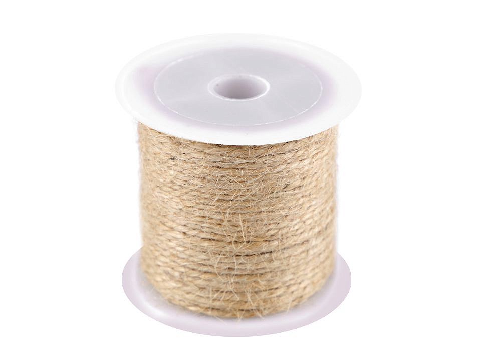 Jute String Ø1.5 mm - natural burlap, 1 Buc.