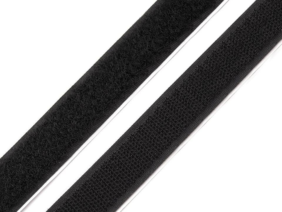 Adhesive Hook And Loop Fastener width 20 mm, black