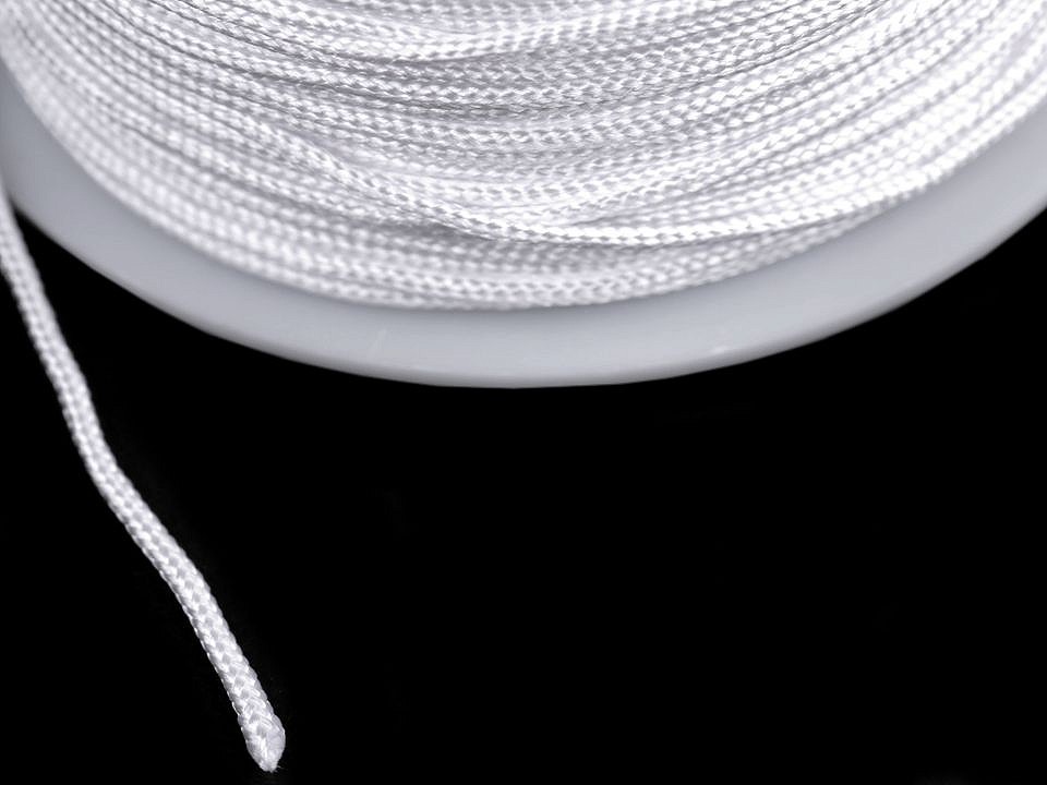 Drapery Window Blind Cord / Beading String Ø1.4 mm (roll 100 m) - white