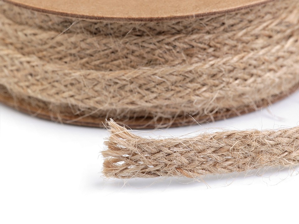 Jute Ribbon width 8 mm (roll 4 m) - natural burlap