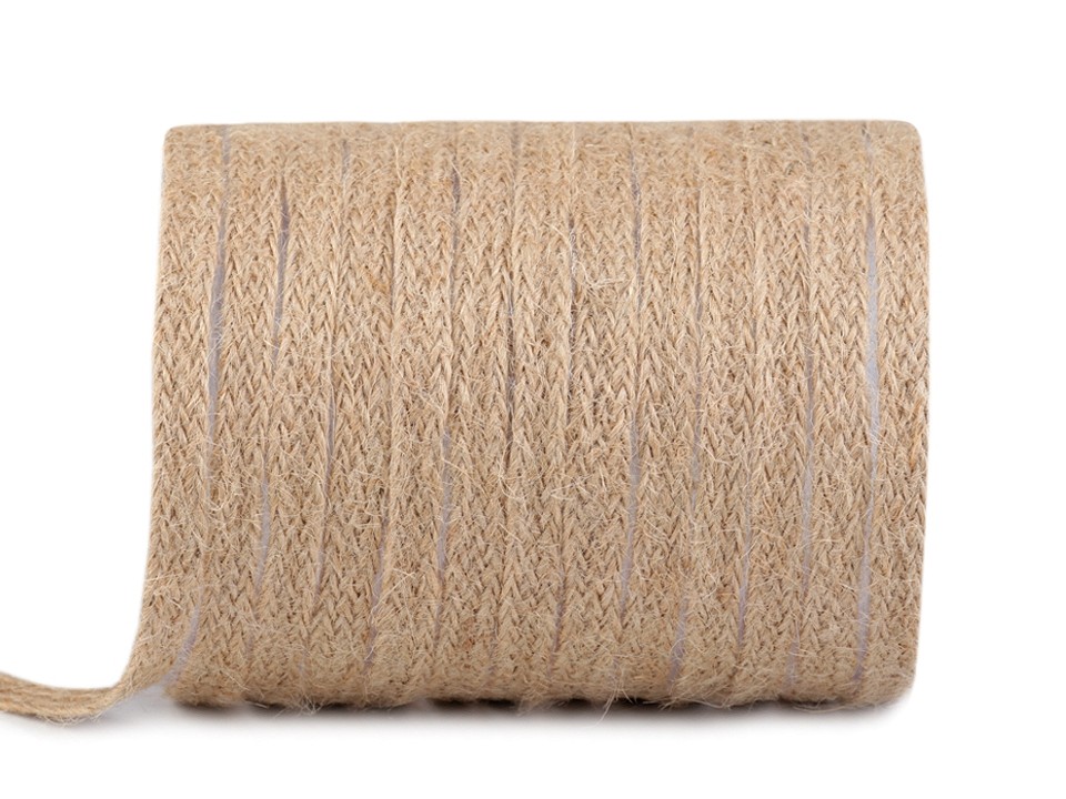 Jute Ribbon width 8 mm (roll 4 m) - natural burlap