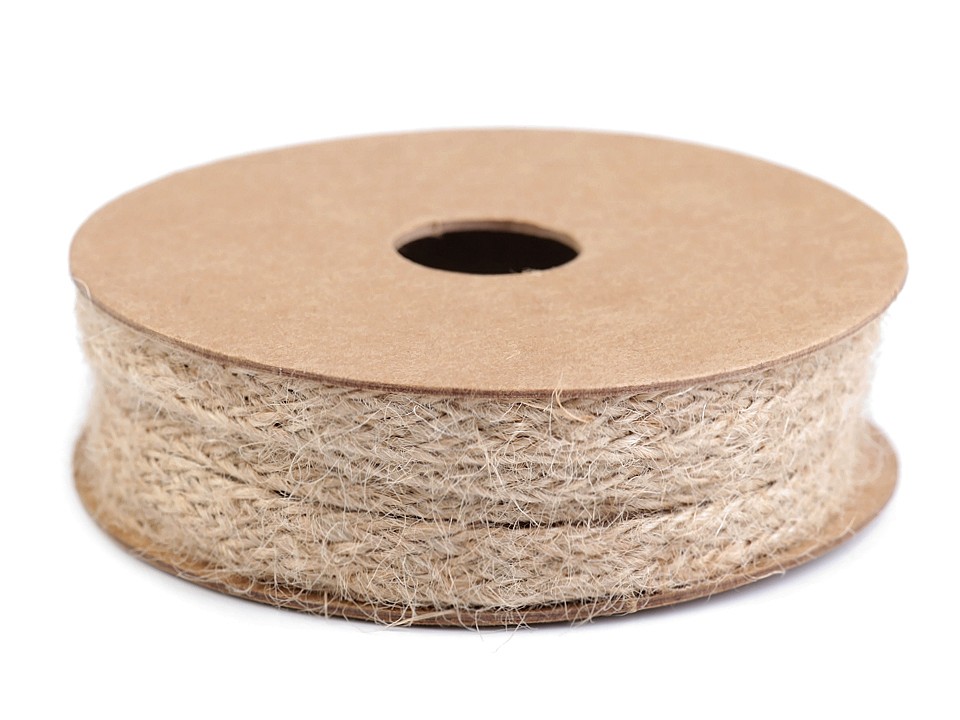 Jute Ribbon width 8 mm (roll 4 m) - natural burlap