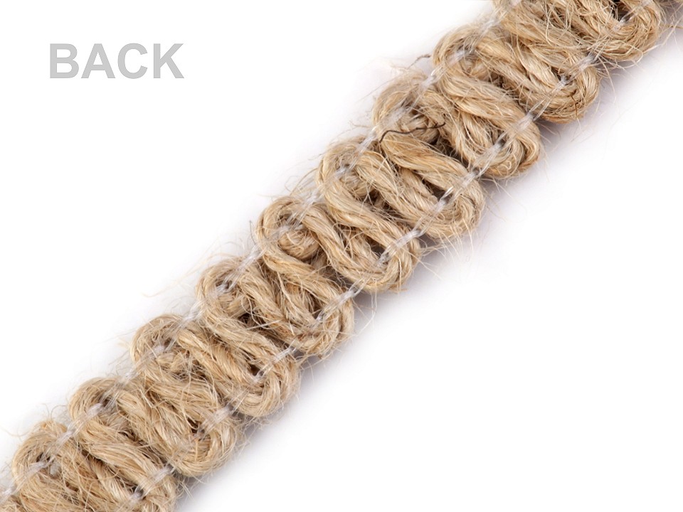 Jute Braid Trimming width 11 mm (sold by the meter) - natural burlap