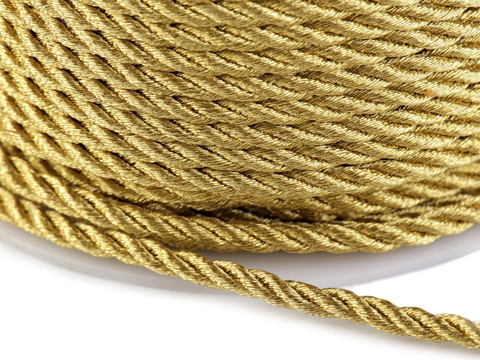 Twisted Cord with Lurex Ø2.5 mm (roll 20 m) - gold