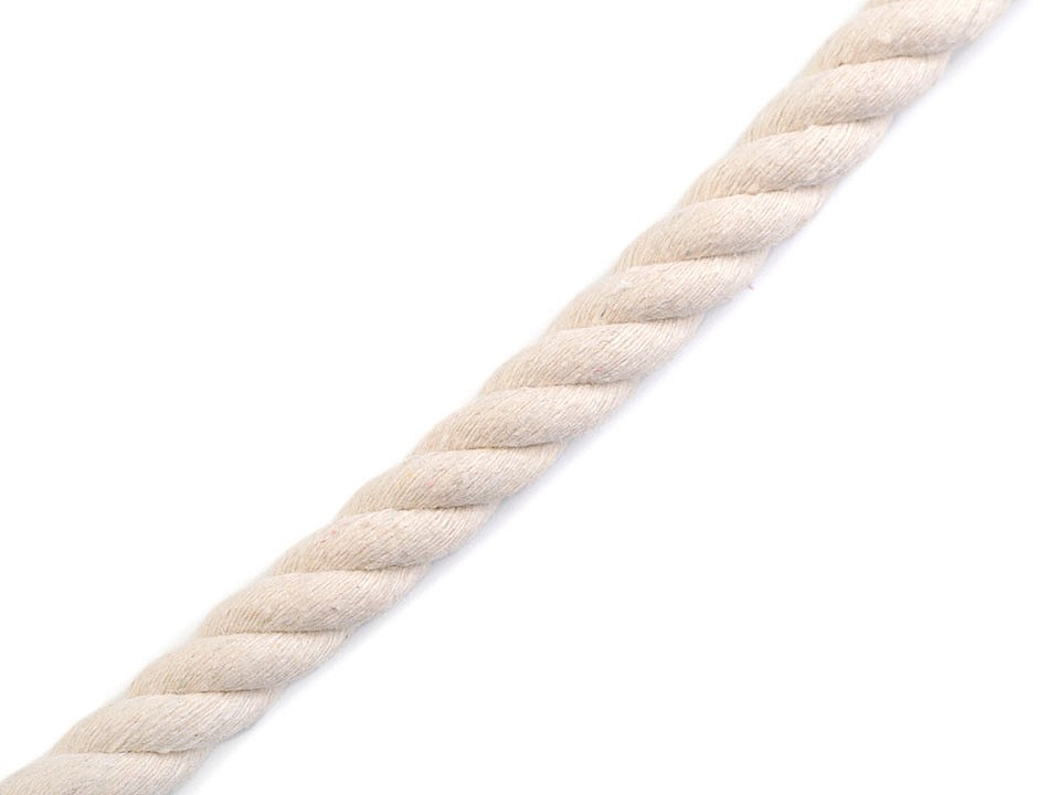 Cotton Twisted Cord / Rope Ø10 mm firm (sold by the meter) - ecru light