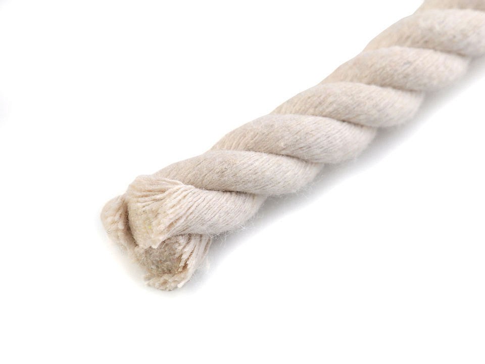 Cotton Twisted Cord / Rope Ø10 mm firm (sold by the meter) - ecru light