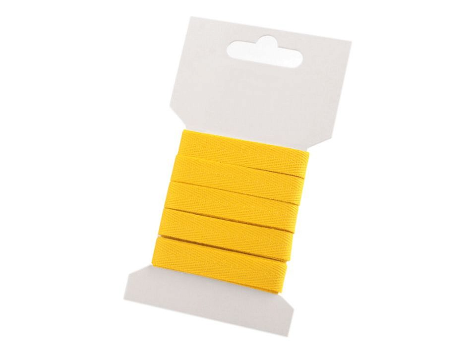 Herringbone Twill Tape width 10 mm (card 3 m) - yellow butter