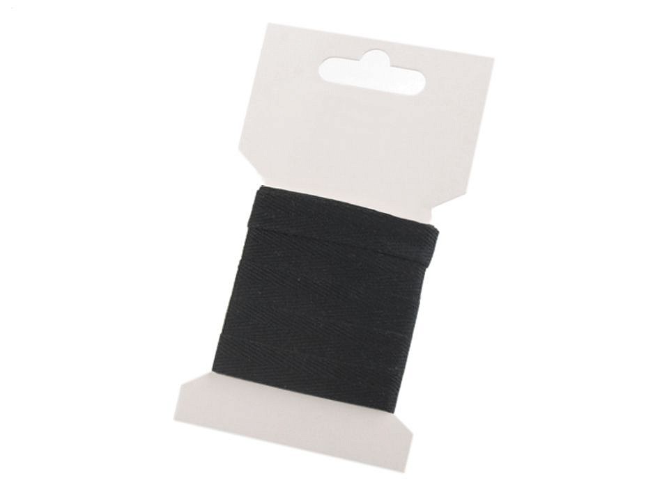 Herringbone Twill Tape width 10 mm (card 3 m) - black