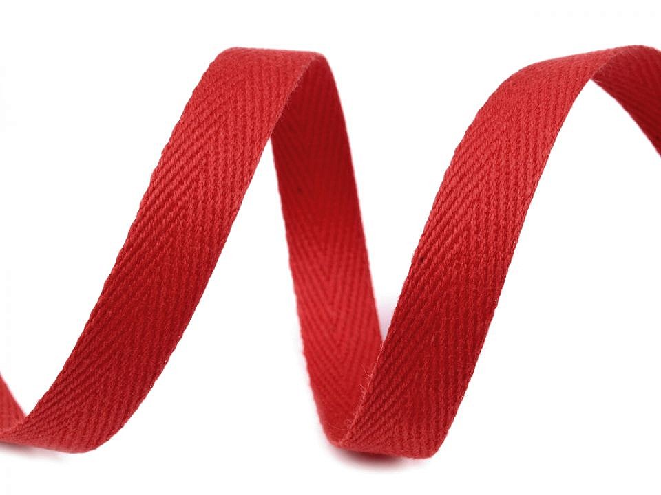 Herringbone Twill Tape width 10 mm - Red