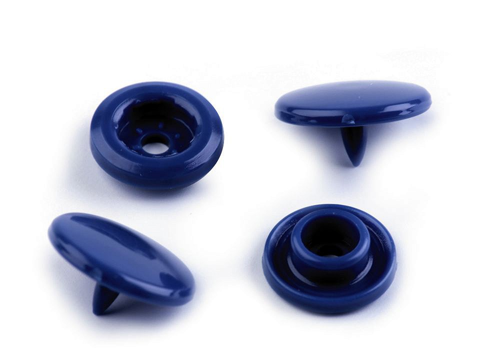 Capse plastic diametru 12 mm (pachet 50 seturi) - bleumarin