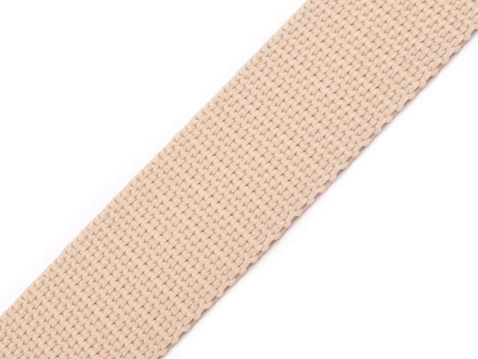 Polypropylene Webbing width 25 mm, light beige