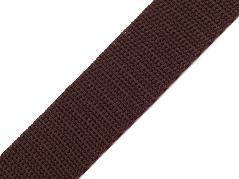 Polypropylene Webbing width 25 mm, dark brown