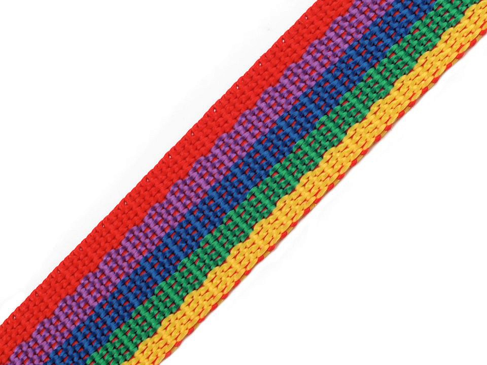 Polypropylene Webbing width 25 mm, multicolor