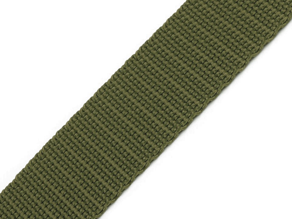 Polypropylene Webbing width 25 mm, green-khaki