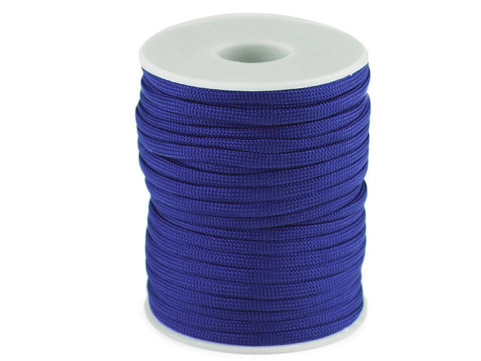 Polyester Cord Ø4 mm (roll 25 m) - cobalt blue