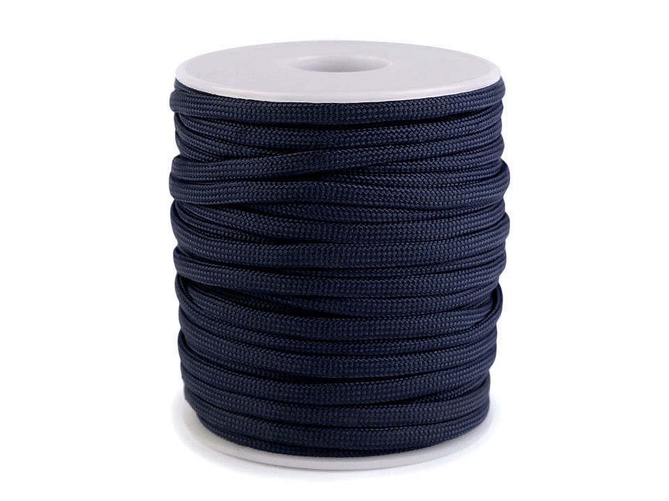 Polyester Cord Ø4 mm (roll 25 m) - blue dark