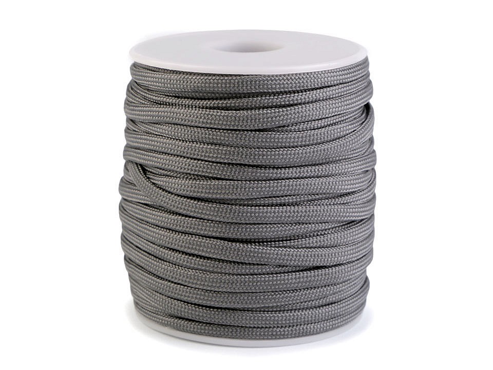 Polyester Cord Ø4 mm (roll 25 m) - gray