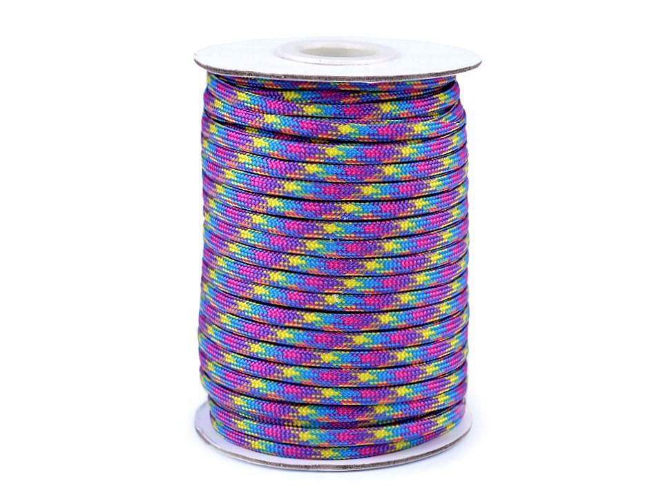 Parachute Cord / Paracord Ø4 mm (roll 5 m) - purple-pink