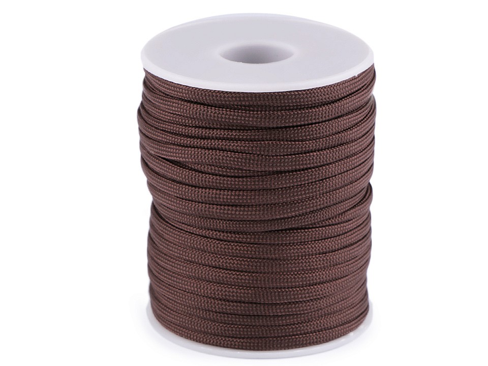 Polyester Cord Ø4 mm (roll 25 m) - brown