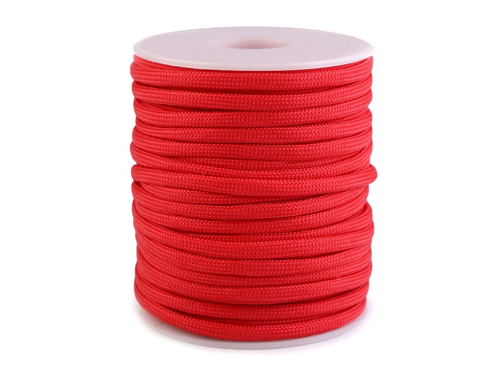 Polyester Cord Ø4 mm (roll 25 m) - red