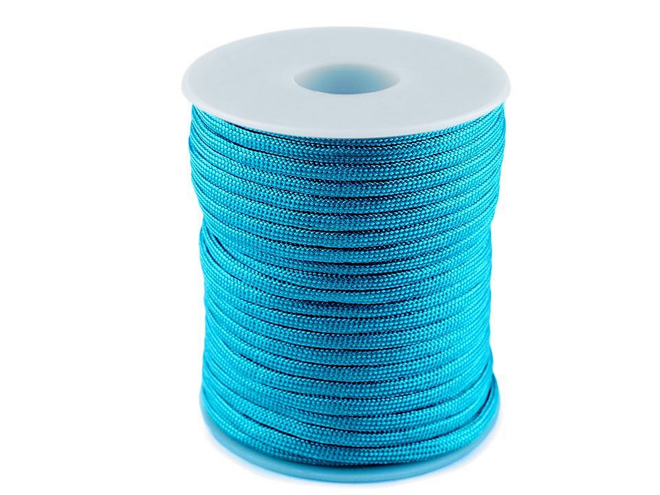 Polyester Cord Ø4 mm (roll 25 m) - turquoise