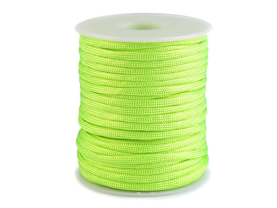 Polyester Cord Ø4 mm (roll 25 m) - Green Yellow