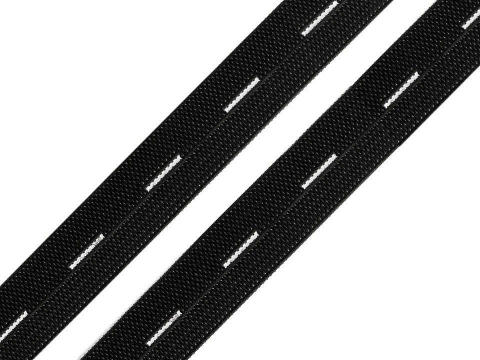 Buttonhole Elastic Tape width 20 mm, Black