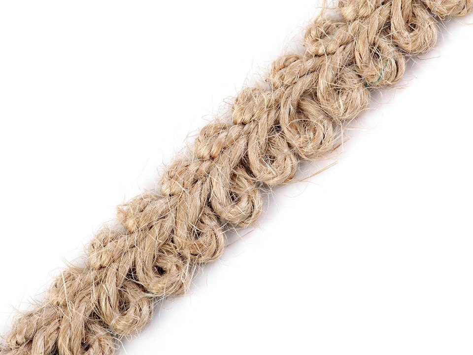 Jute Braid Trimming width 11 mm (sold by the meter) - natural burlap