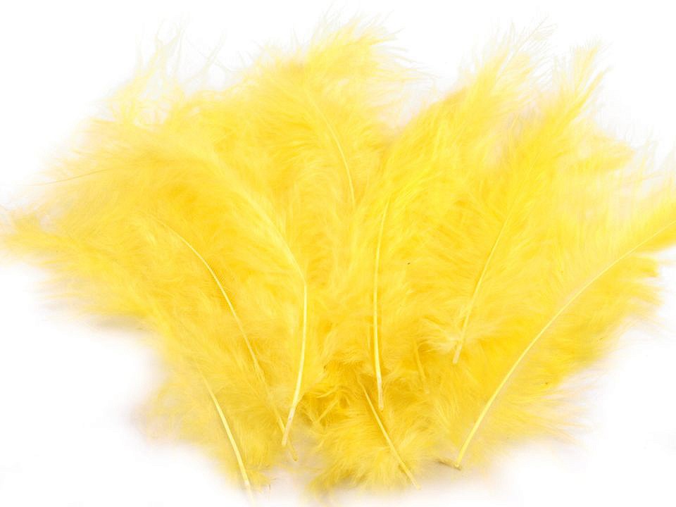 Ostrich Feathers length 9-18 cm, yellow