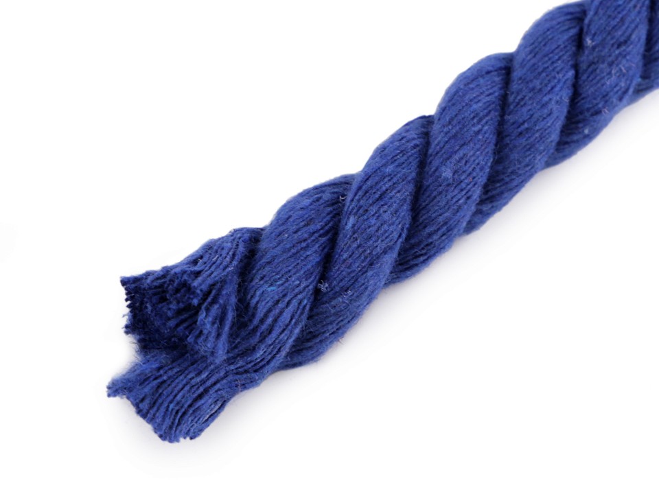 Twisted Cotton Cord / Rope Ø12 mm (roll 22.5 m) - navy blue