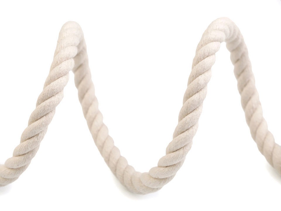 Cotton Twisted Cord / Rope Ø10 mm firm (sold by the meter) - ecru light