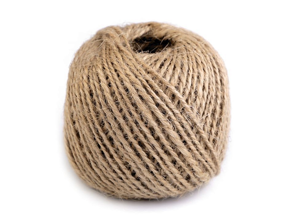 Jute Twine Ø1 mm (roll ~55 m) - natural burlap