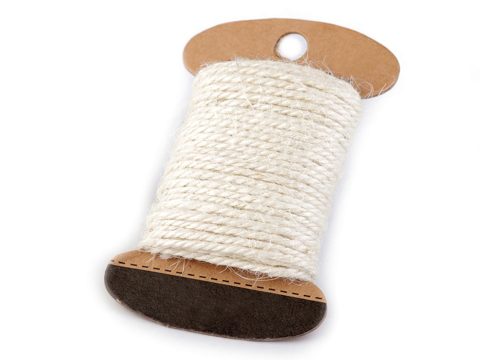 Jute String Ø2 mm (card 10 m) - ecru light