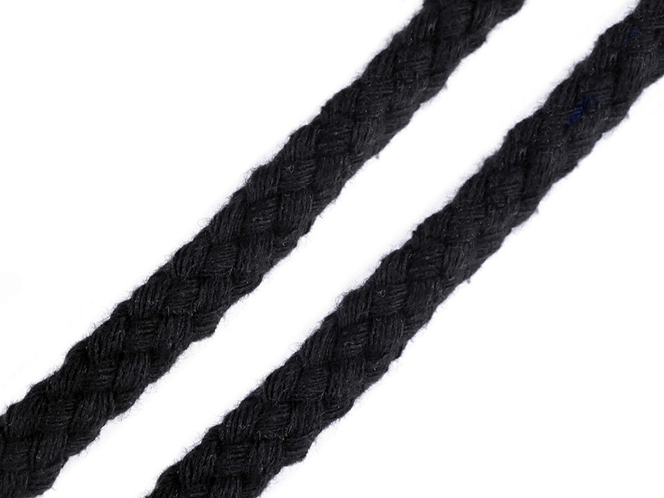 Drawstring Cord Ø10-12 mm braided (card 10 m) - black