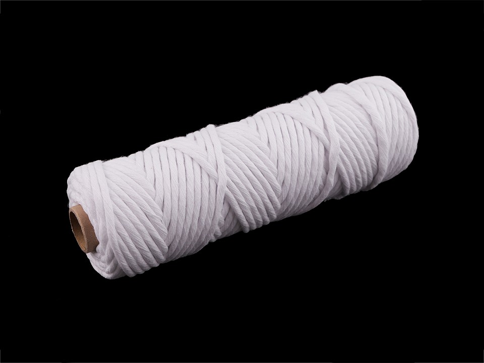 Cotton Cord Macrame Ø3 mm (roll 50 m) - white