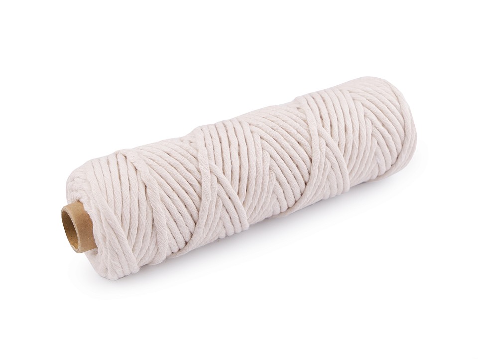 Cotton Cord Macrame Ø3 mm (roll 50 m) - ecru light