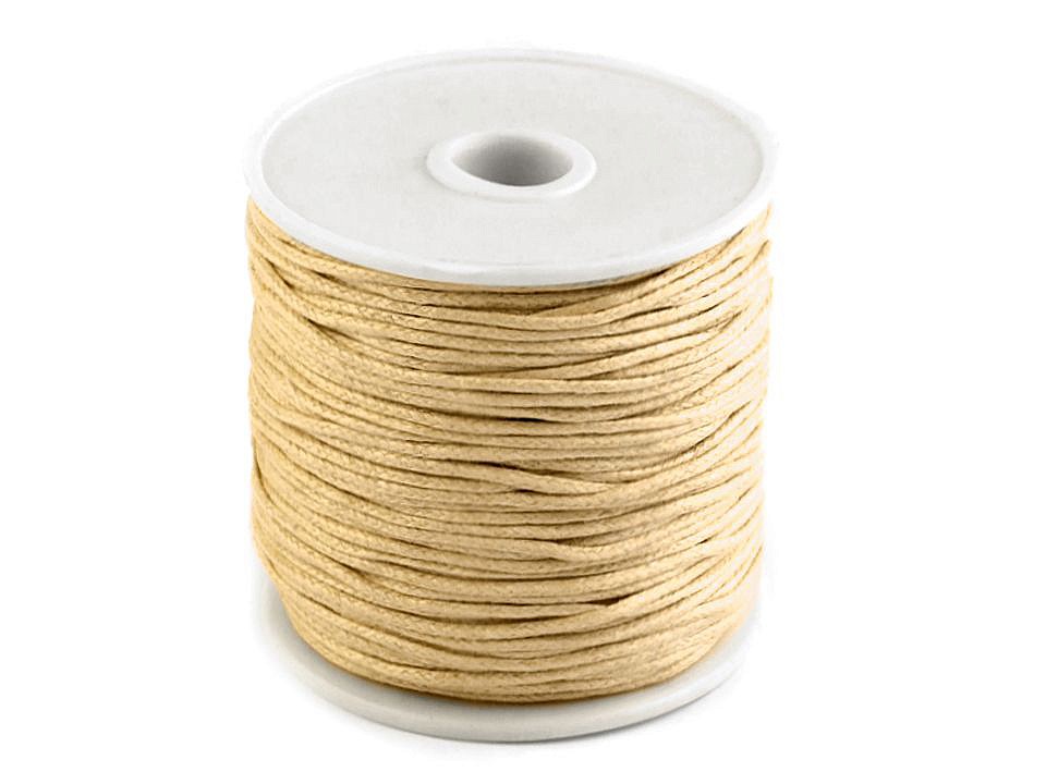 Cotton Waxed Cord Ø 1mm - Beige