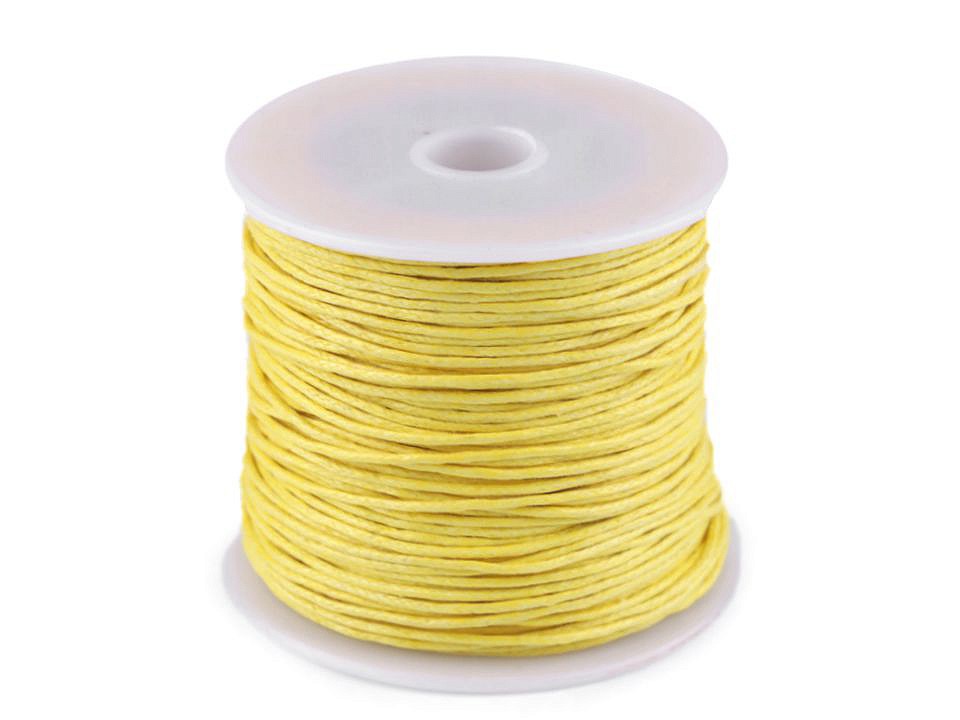 Cotton Waxed Cord Ø 1mm - Yellow