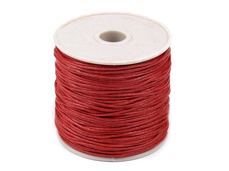 Cotton Waxed Cord Ø 1mm - Red