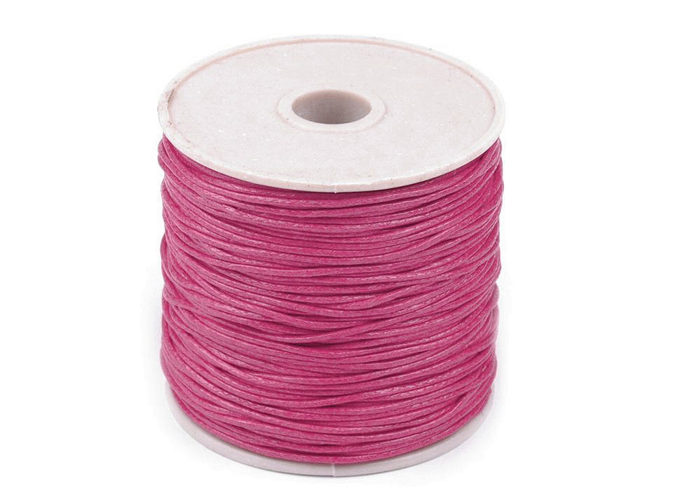 Cotton Waxed Cord Ø 1mm - Magenta