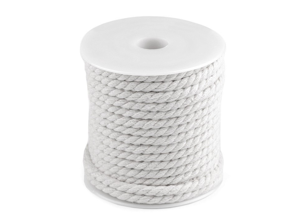 Twisted Cotton Cord / Rope Ø5 mm (roll 15 m) - Off White