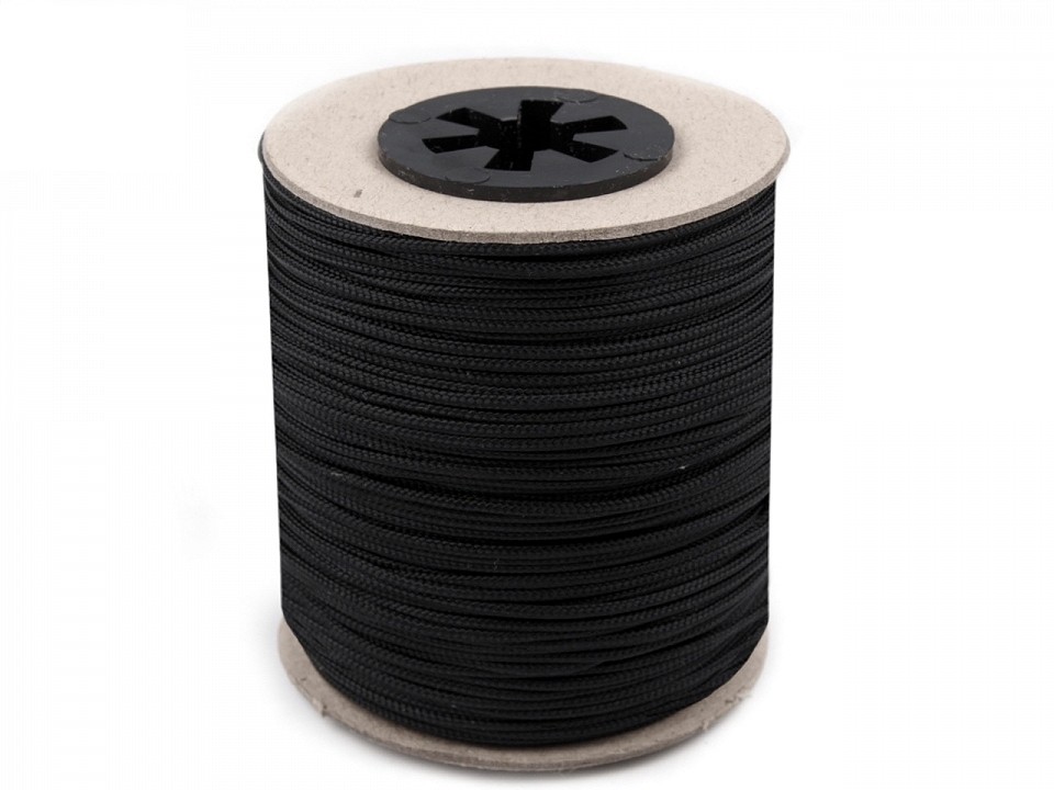 Drapery Rod Cord Ø1,4 mm (roll 100 m) - black