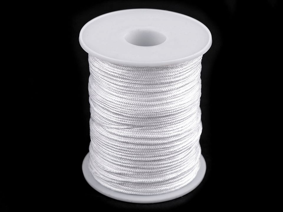 Drapery Window Blind Cord / Beading String Ø1.4 mm (roll 100 m) - white