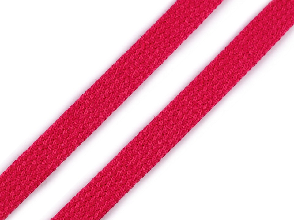 Flat Cotton Cord / String width 12 mm (sold by the meter) - pink