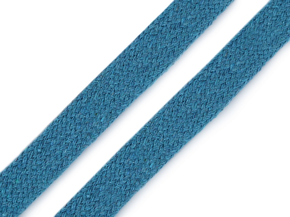 Clothing Cord Flat width 11-15 mm (card 10 m) - blue