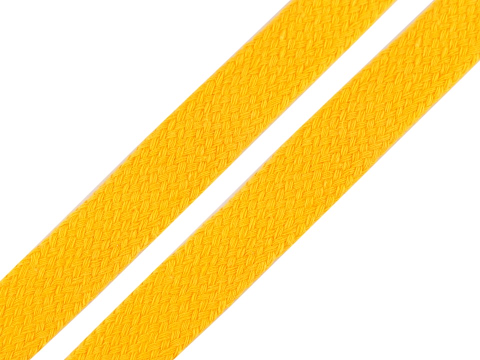 Clothing Cord Flat width 11-15 mm (card 10 m) - yellow