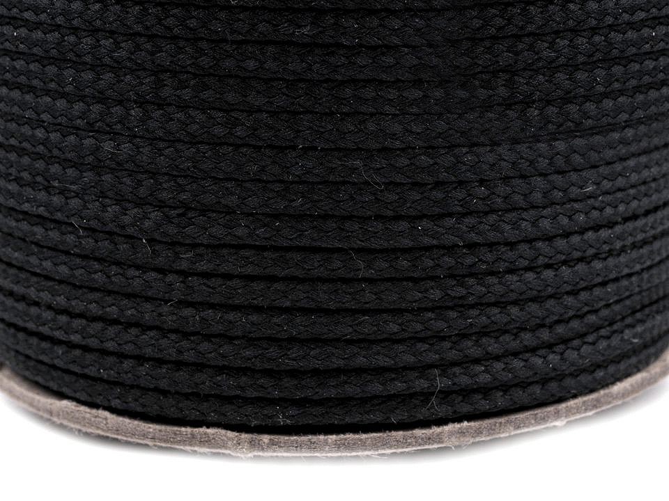 Polyester Cord PES Ø4 mm (roll 100 m) - black