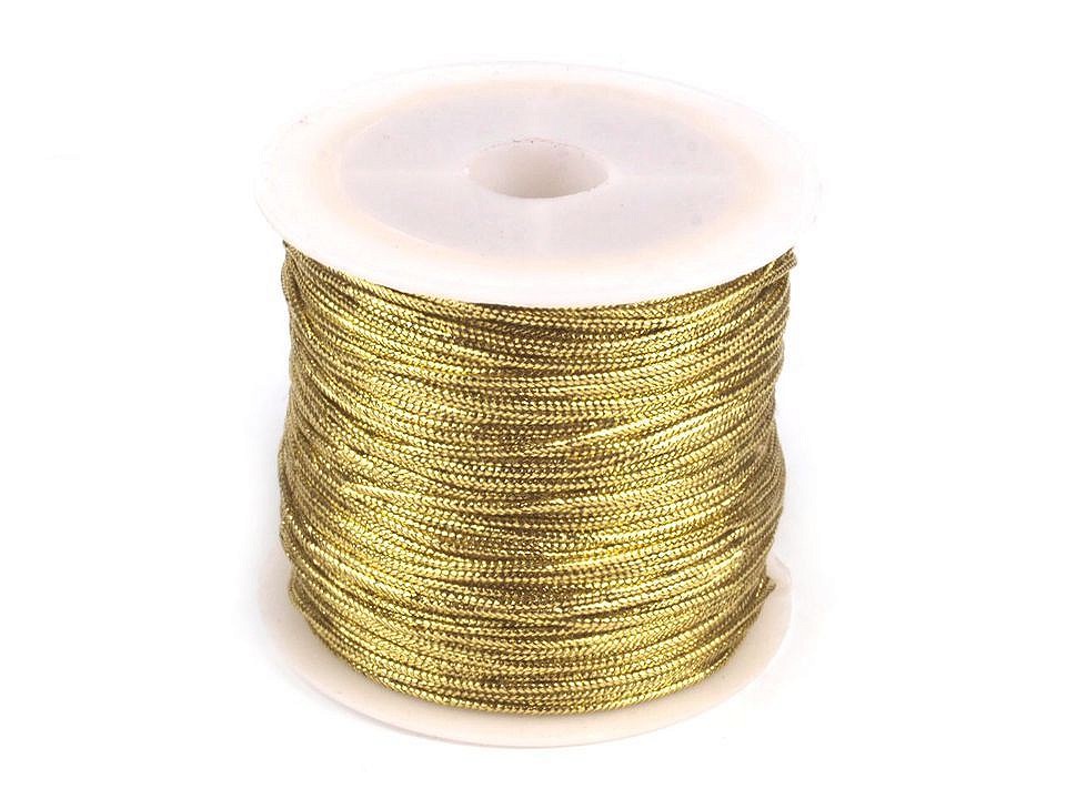 Round Metallic Hollow Cord Ø1 mm (roll 30 m) - silver